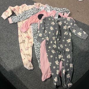 Floral and Patterned Pajama Set